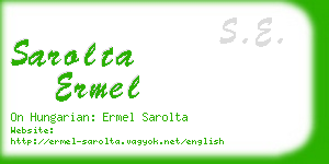 sarolta ermel business card
